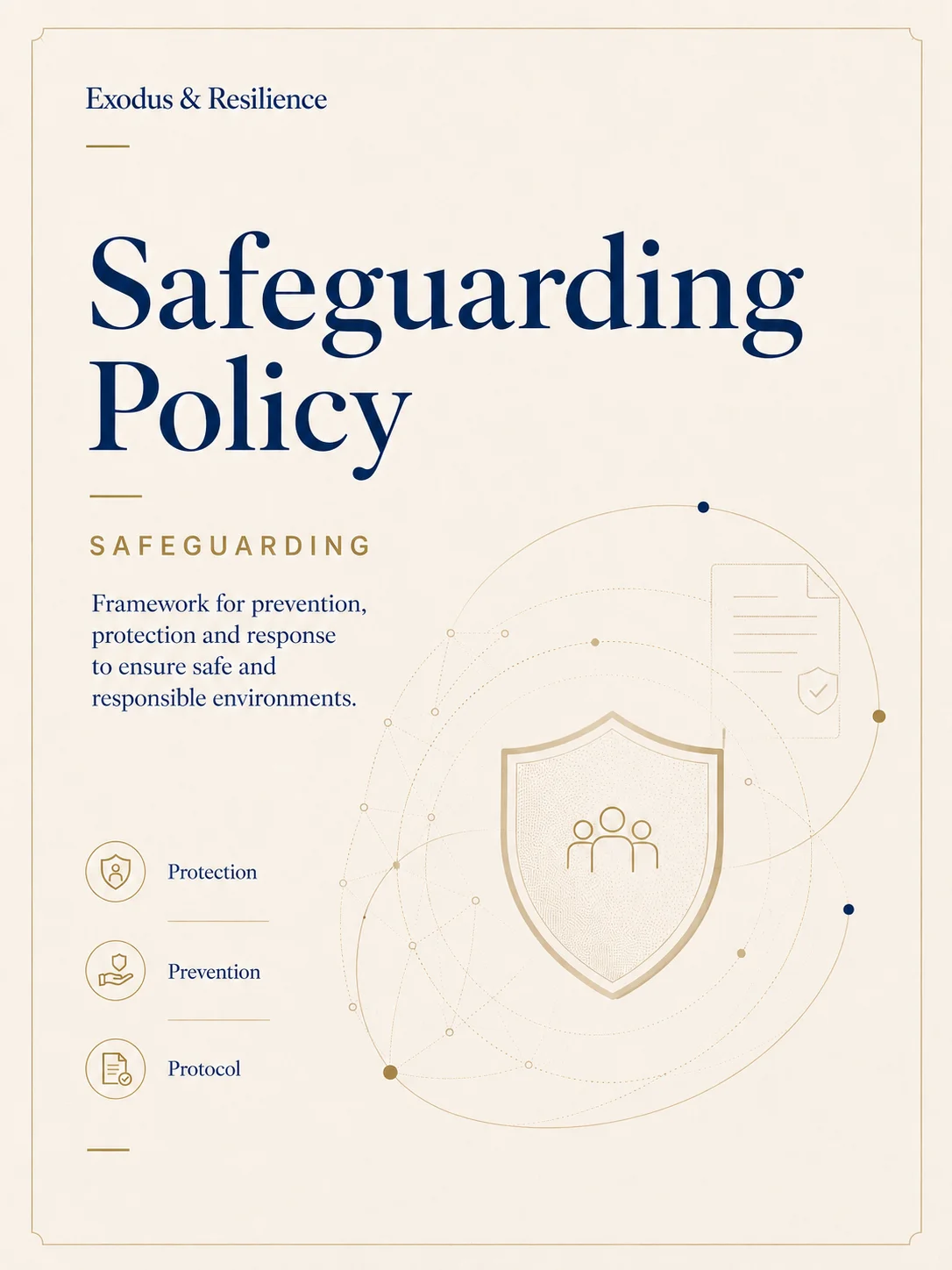 Safeguarding Policy cover · Exodus & Resilience